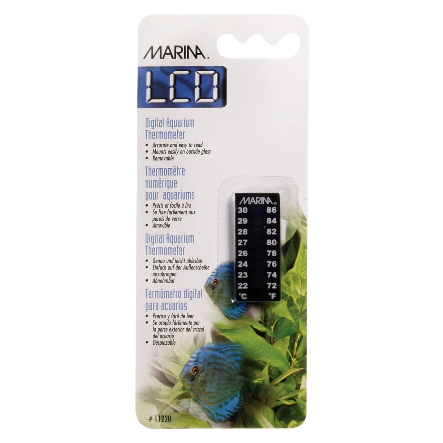 Marina Digital Aquarius Vertical LCD Aquarium Thermometer 3 Marina Digital Aquarius Vertical LCD Aquarium Thermometer
