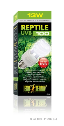 Exo Terra Reptile UVB100 / Tropical Terrarium Bulb 13W -Sea View Aquarium Shop 13wuvbbox