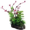 Aqua One Betta Green/Red Plant On Rock -Sea View Aquarium Shop 24335
