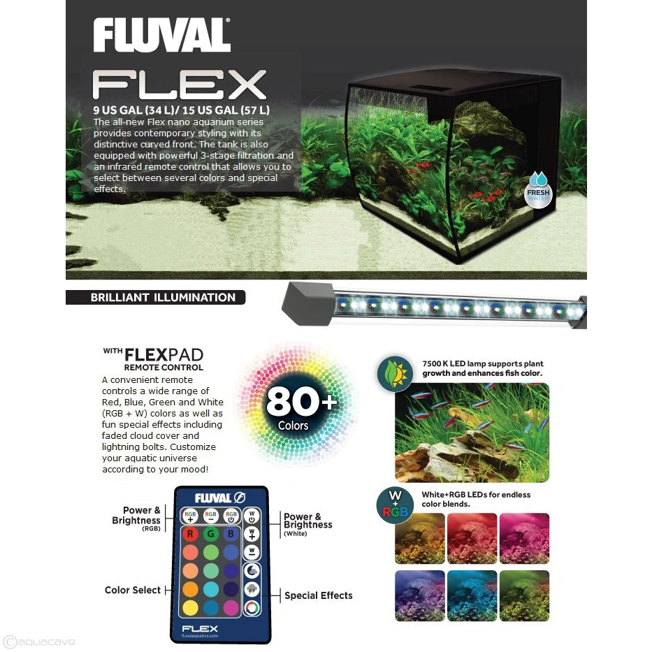 Fluval Flex Aquarium Unit 57ltr Black 14 Fluval Flex Aquarium Unit 57ltr Black - Image 12
