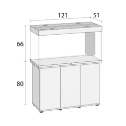 Juwel Rio 350 Cabinet - White -Sea View Aquarium Shop juwelrio350dimensions