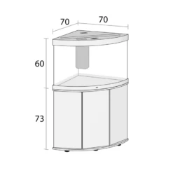 Juwel Trigon 190 LED Corner Cabinet - White 11 Juwel Trigon 190 LED Corner Cabinet - White -Sea View Aquarium Shop juweltrigon190dimensions