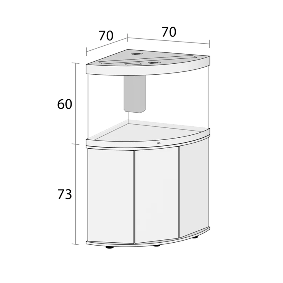 Juwel Trigon 190 LED Corner Cabinet - White 6 Juwel Trigon 190 LED Corner Cabinet - White - Image 4