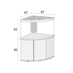 Juwel Trigon 350 LED Corner Cabinet - White 12 Juwel Trigon 350 LED Corner Cabinet - White -Sea View Aquarium Shop juweltrigon350dimensions 1