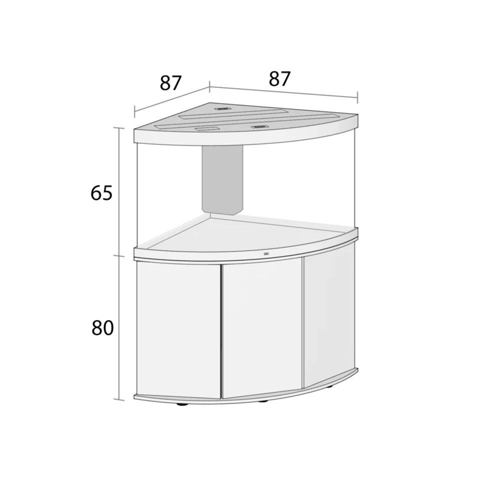 Juwel Trigon 350 LED Corner Cabinet - White 6 Juwel Trigon 350 LED Corner Cabinet - White - Image 4