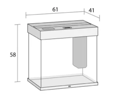 Juwel Lido 120 LED Aquarium - Black -Sea View Aquarium Shop lido120sizediagram