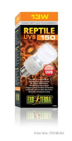 Exo Terra Reptile UVB 150 / Desert Terrarium Bulb 13W -Sea View Aquarium Shop reptileuvb15013wbox