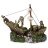 Shipwreck With Treasure & Sail - Small 2 Shipwreck With Treasure & Sail - Small -Sea View Aquarium Shop shipwreckwithtreasuresail small
