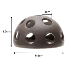 Shrimp Shelter Semicircle Ceramic Hide -Sea View Aquarium Shop shrimpshelterdomehidesize